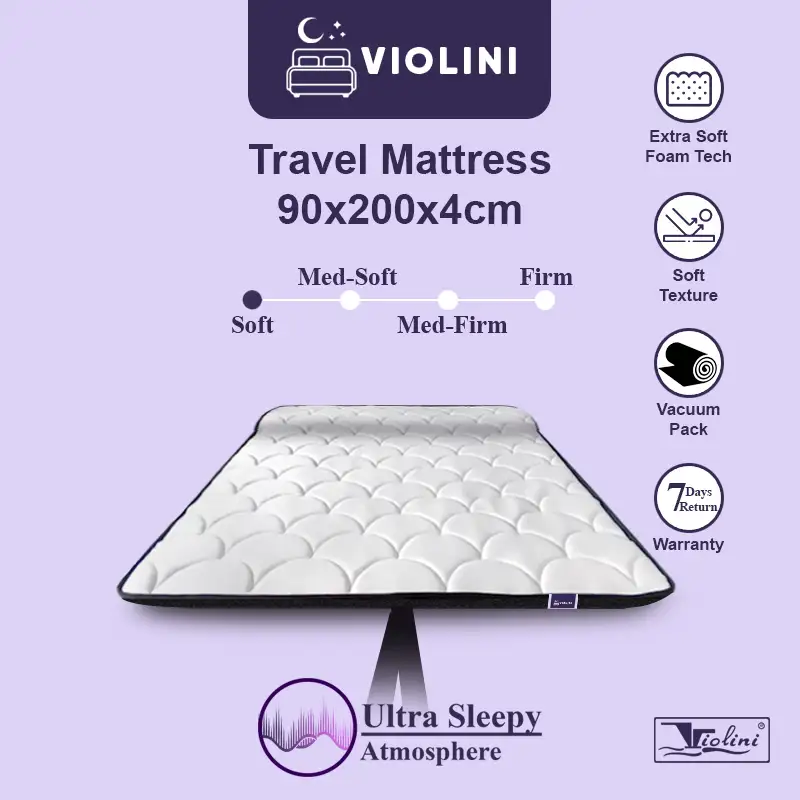 Violini Travel Mattres 90x200x4 - Kasur Gulung Lipat