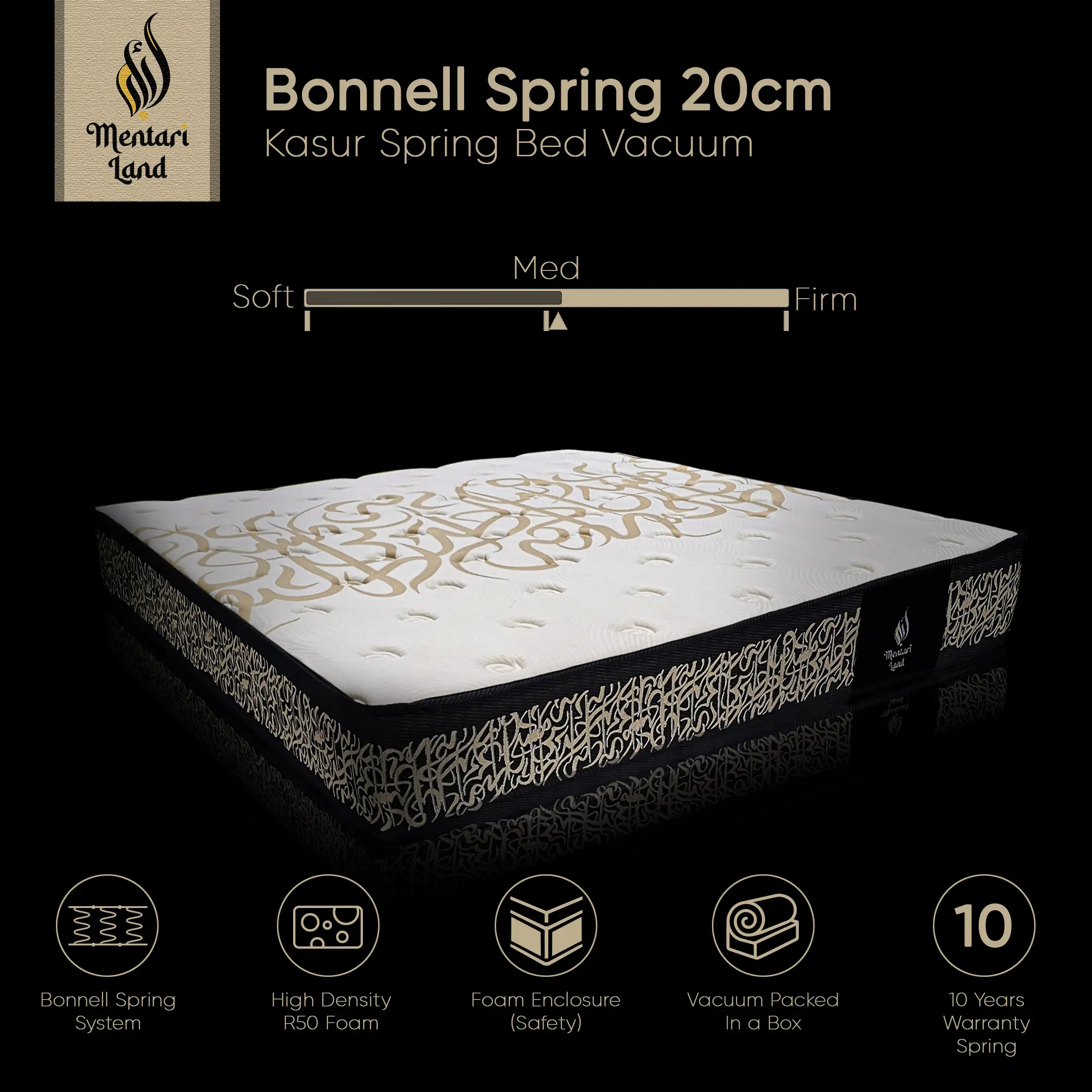 Mentariland Kasur Spring Bed 20cm & 25cm - Bonnell Spring Mattress Vacuum Dalam Box