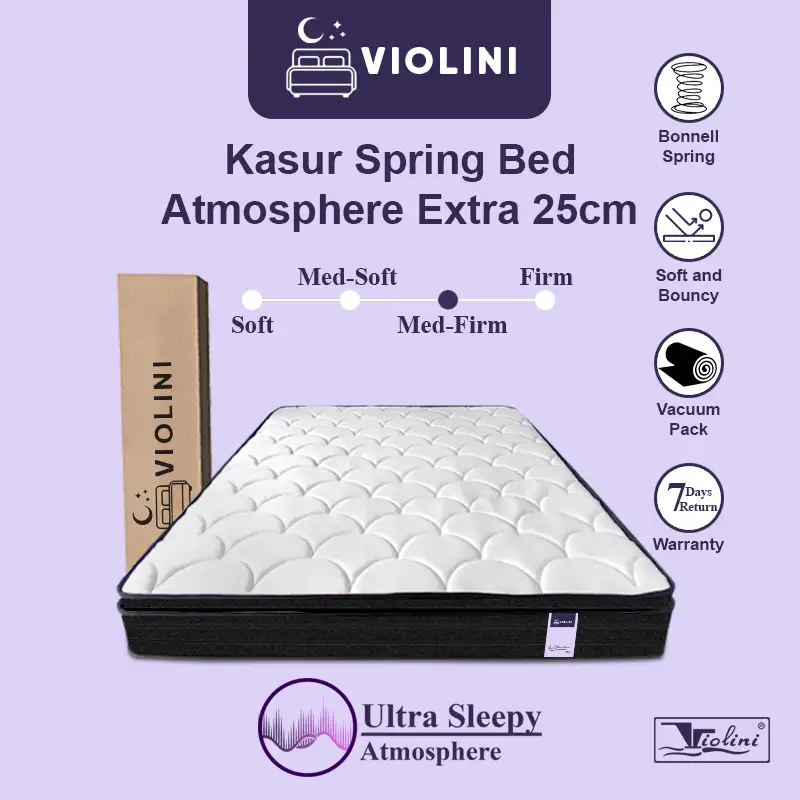 Violini Atmosphere Spring Bed Tebal 20-25cm - Kasur Vacuum Dalam Box