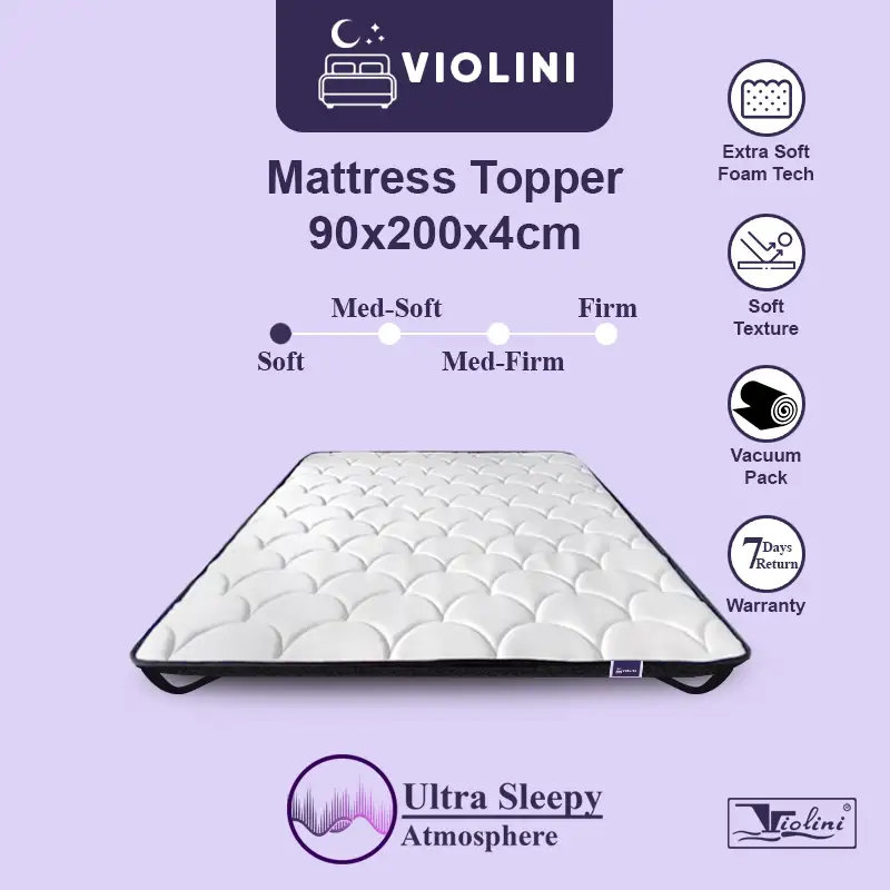 Violini Mattress Topper 4cm - Busa D20 Pillow Top Roll Pack