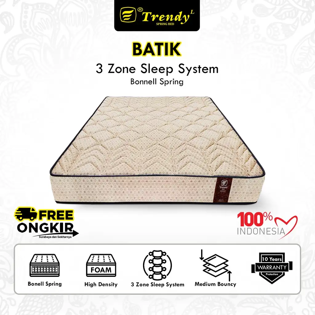 [KHUSUS SBY & SEKITARNYA] Trendy Batik - Kasur / Spring Bed Bonnell Spring